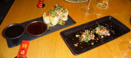 Sprubg rolls and sashimi at Yume - reijosfood.com