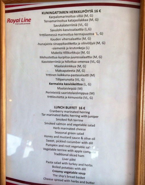 Buffet menu at Natalie - reijosfood.com