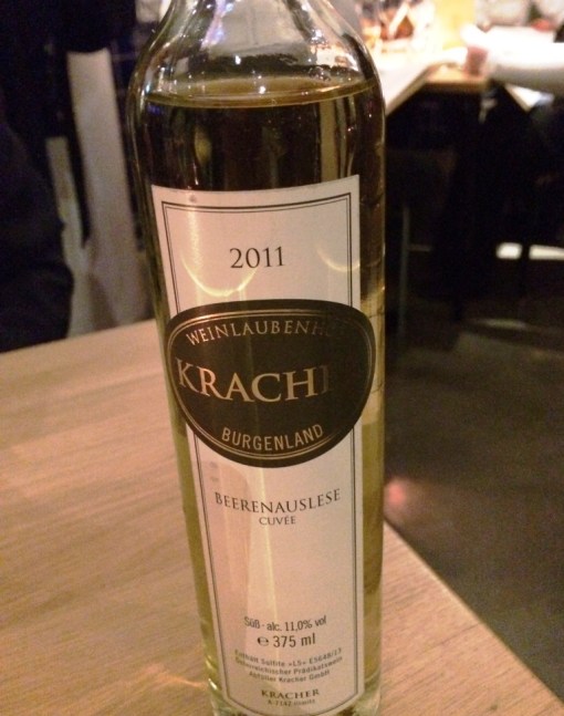 Beerenauslese wine at Pastor - reijosfood.com