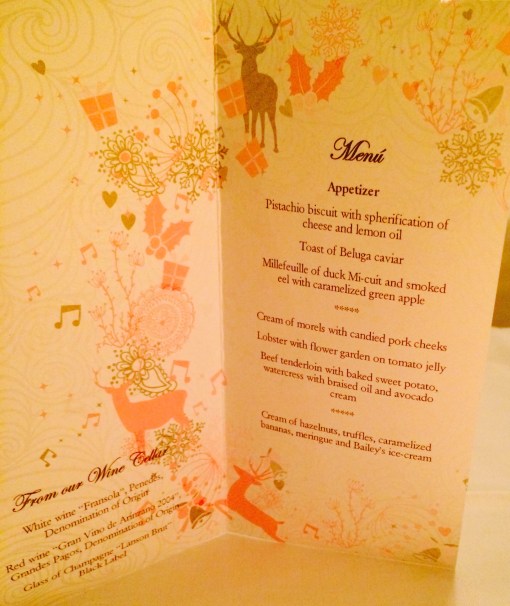 New Years Eve Menu at Ovo - reijosfood.com