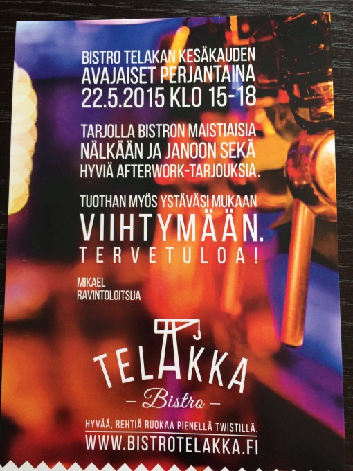 Telakka bistro opening party